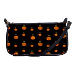 Halloween Pumpkins Pattern, Witch Hat Jack O  Lantern Shoulder Clutch Bag by Casemiro