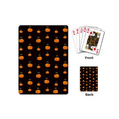 Halloween Pumpkins Pattern, Witch Hat Jack O  Lantern Playing Cards Single Design (mini) by Casemiro