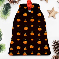 Halloween Pumpkins Pattern, Witch Hat Jack O  Lantern Ornament (bell) by Casemiro