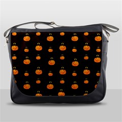 Halloween Pumpkins Pattern, Witch Hat Jack O  Lantern Messenger Bag by Casemiro