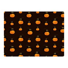 Halloween Pumpkins Pattern, Witch Hat Jack O  Lantern Double Sided Flano Blanket (mini)  by Casemiro