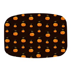 Halloween Pumpkins Pattern, Witch Hat Jack O  Lantern Mini Square Pill Box by Casemiro