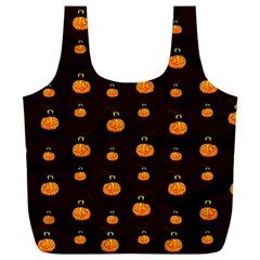 Halloween Pumpkins Pattern, Witch Hat Jack O  Lantern Full Print Recycle Bag (xxl) by Casemiro