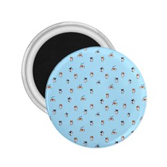 Cute Kawaii dogs pattern at sky blue 2.25  Magnets