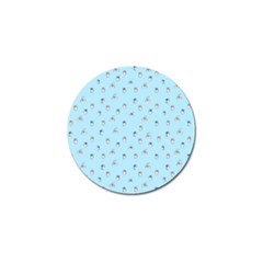 Cute Kawaii dogs pattern at sky blue Golf Ball Marker