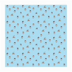 Cute Kawaii Dogs Pattern At Sky Blue Medium Glasses Cloth (2 Sides) by Casemiro