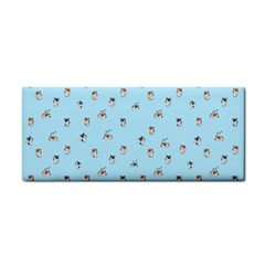 Cute Kawaii dogs pattern at sky blue Hand Towel