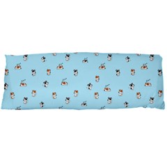 Cute Kawaii dogs pattern at sky blue Body Pillow Case Dakimakura (Two Sides)