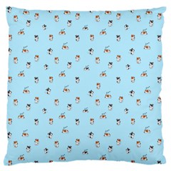 Cute Kawaii dogs pattern at sky blue Standard Flano Cushion Case (Two Sides)