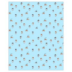 Cute Kawaii dogs pattern at sky blue Drawstring Bag (Small)