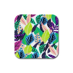 Colorfull Rubber Square Coaster (4 Pack)  by Sparkle