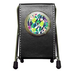 Colorfull Pen Holder Desk Clock by Sparkle