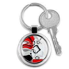 Modern Art Key Chain (round) by Sparkle