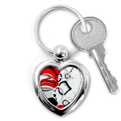 Modern Art Key Chain (heart)