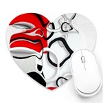 Modern art Heart Mousepads Front