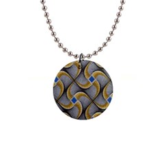 Modern Optaart 1  Button Necklace by Sparkle