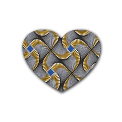 Modern Optaart Heart Coaster (4 Pack) 