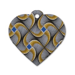 Modern Optaart Dog Tag Heart (two Sides) by Sparkle