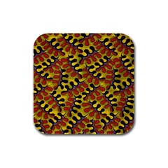 Modern Zippers Rubber Square Coaster (4 Pack)  by Sparkle