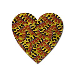 Modern Zippers Heart Magnet by Sparkle