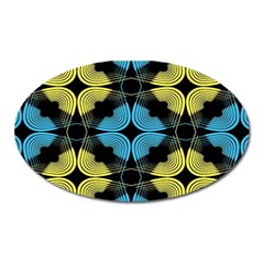 Digital Floral Oval Magnet