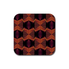 Digital Diamonds Rubber Coaster (square)  by Sparkle