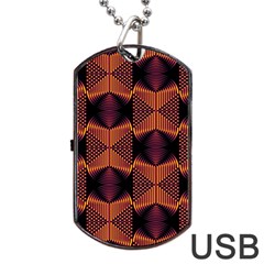 Digital Diamonds Dog Tag Usb Flash (one Side) by Sparkle