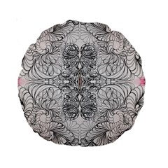 Mono Repeats Standard 15  Premium Round Cushions by kaleidomarblingart