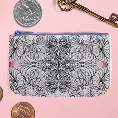 Mono Repeats Large Coin Purse by kaleidomarblingart