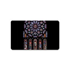 Chartres-cathedral-notre-dame-de-paris-amiens-cath-stained-glass Magnet (name Card) by Sudhe