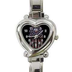 Chartres-cathedral-notre-dame-de-paris-amiens-cath-stained-glass Heart Italian Charm Watch by Sudhe