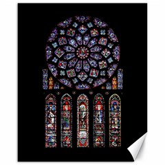 Chartres-cathedral-notre-dame-de-paris-amiens-cath-stained-glass Canvas 16  X 20  by Sudhe