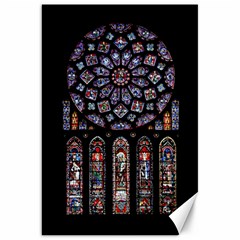 Chartres-cathedral-notre-dame-de-paris-amiens-cath-stained-glass Canvas 20  X 30  by Sudhe