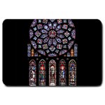 Chartres-cathedral-notre-dame-de-paris-amiens-cath-stained-glass Large Doormat  30 x20  Door Mat