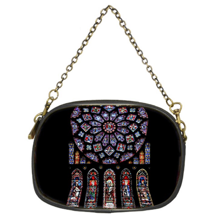 Chartres-cathedral-notre-dame-de-paris-amiens-cath-stained-glass Chain Purse (Two Sides)