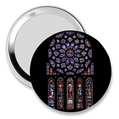 Chartres-cathedral-notre-dame-de-paris-amiens-cath-stained-glass 3  Handbag Mirrors by Sudhe