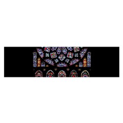 Chartres-cathedral-notre-dame-de-paris-amiens-cath-stained-glass Satin Scarf (oblong) by Sudhe