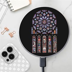 Chartres-cathedral-notre-dame-de-paris-amiens-cath-stained-glass Wireless Charger by Sudhe