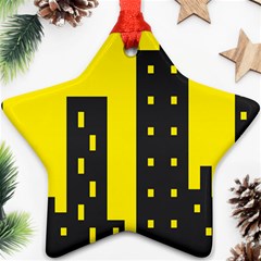 Skyline-city-building-sunset Star Ornament (two Sides) by Sudhe