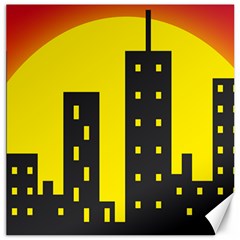 Skyline-city-building-sunset Canvas 16  X 16  by Sudhe