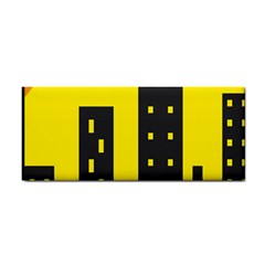 Skyline-city-building-sunset Hand Towel by Sudhe