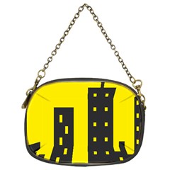 Skyline-city-building-sunset Chain Purse (two Sides) by Sudhe