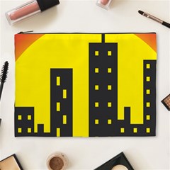 Skyline-city-building-sunset Cosmetic Bag (xl) by Sudhe