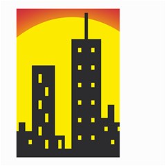 Skyline-city-building-sunset Small Garden Flag (two Sides) by Sudhe