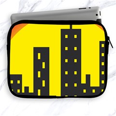 Skyline-city-building-sunset Apple Ipad 2/3/4 Zipper Cases by Sudhe