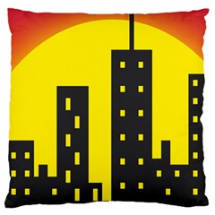 Skyline-city-building-sunset Standard Flano Cushion Case (two Sides) by Sudhe