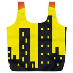 Skyline-city-building-sunset Full Print Recycle Bag (xxl) by Sudhe