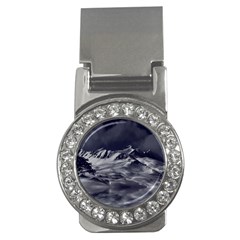 Mountain-snow-night-cold-winter Money Clips (cz)  by Sudhe