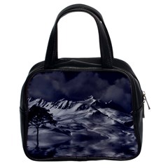 Mountain-snow-night-cold-winter Classic Handbag (two Sides) by Sudhe