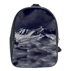 Mountain-snow-night-cold-winter School Bag (large) by Sudhe